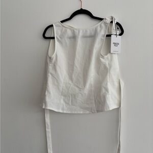 Princess Polly White Linen Top